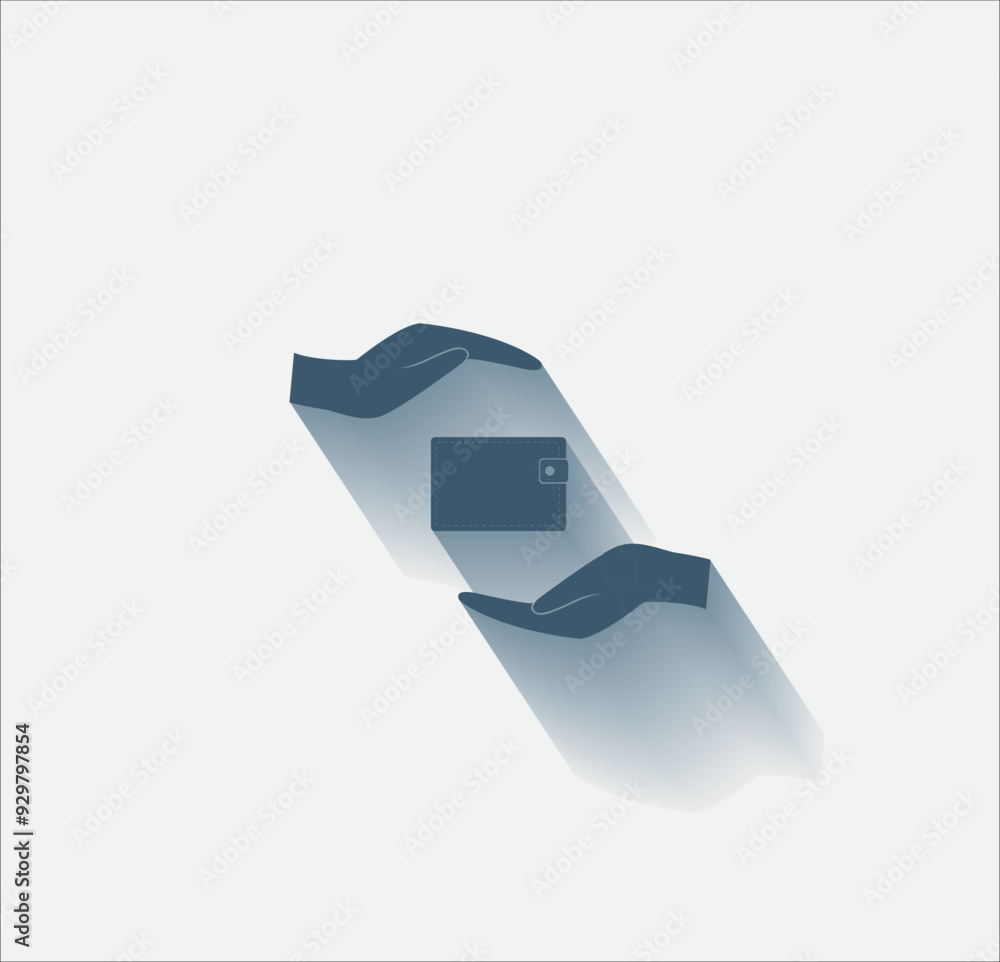 Poster vector dark color icon with shadow on light background