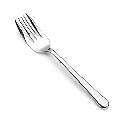 Tongs on White Background Stainless Steel Kitchen Utensils for Cooking Serving and Food