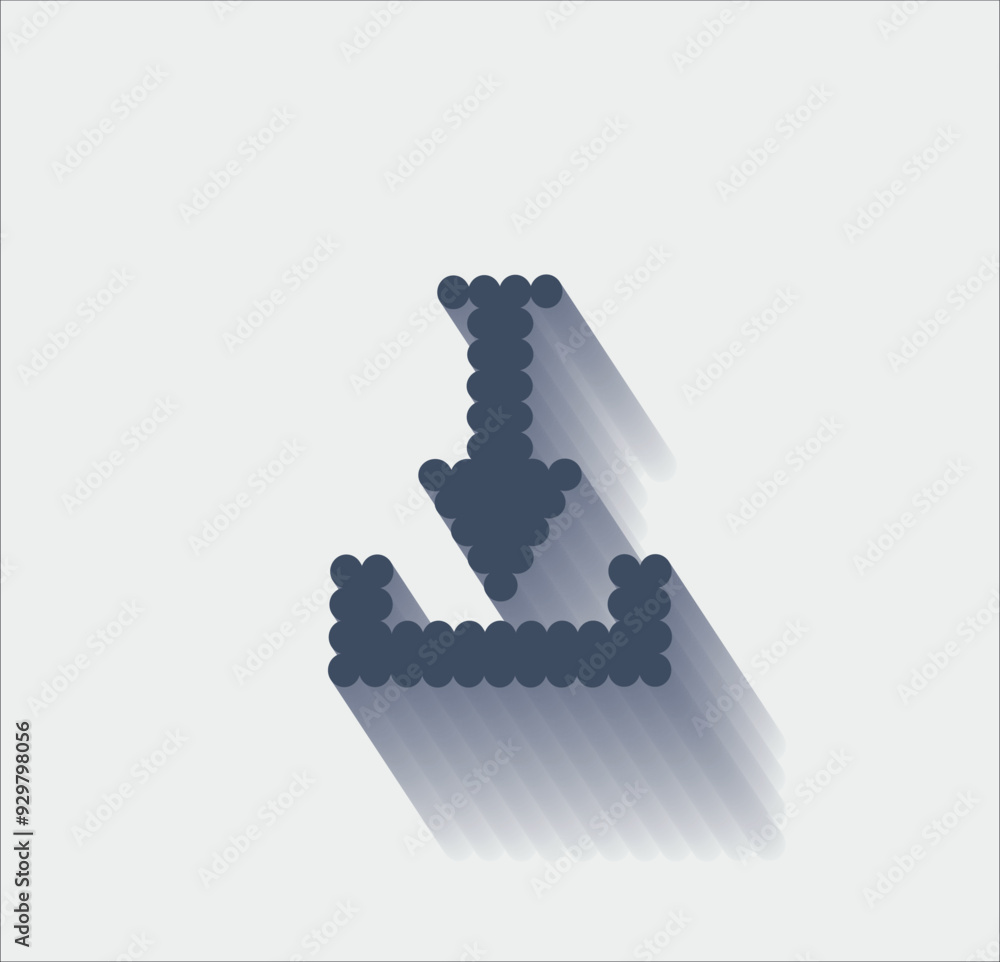 Poster vector dark color icon with shadow on light background
