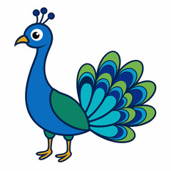 Beautiful peacock art vector illustration