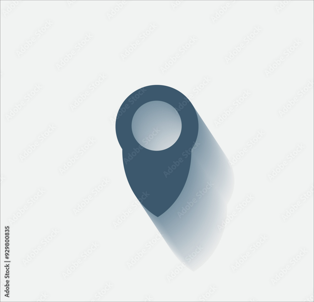Poster vector dark color icon with shadow on light background