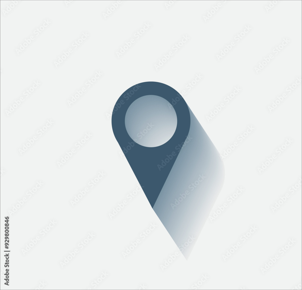 Poster vector dark color icon with shadow on light background
