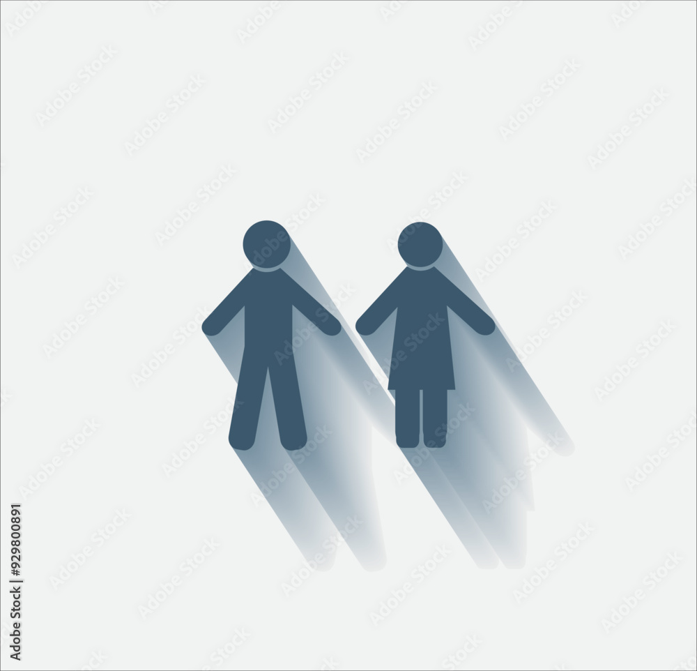 Poster vector dark color icon with shadow on light background