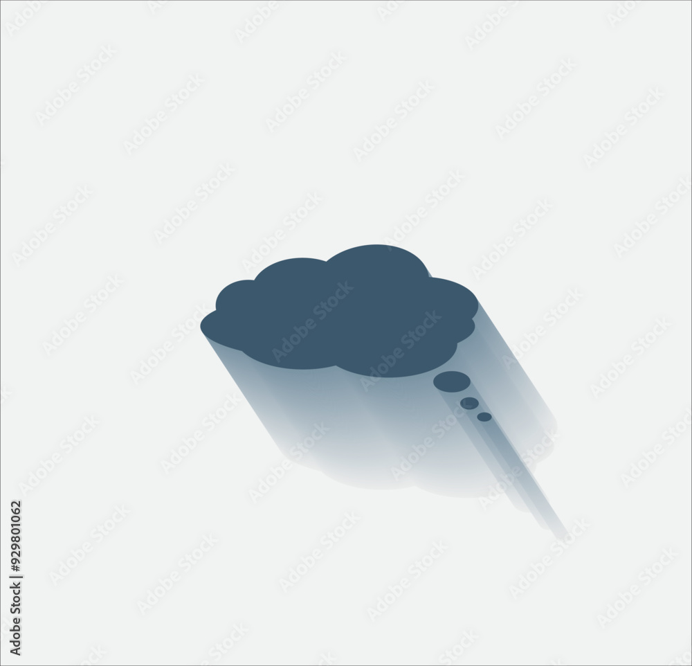Poster vector dark color icon with shadow on light background