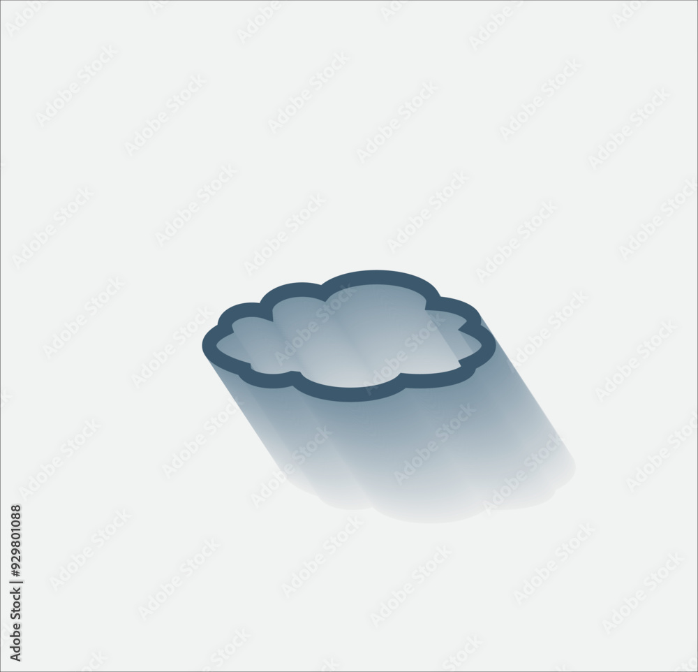 Poster vector dark color icon with shadow on light background
