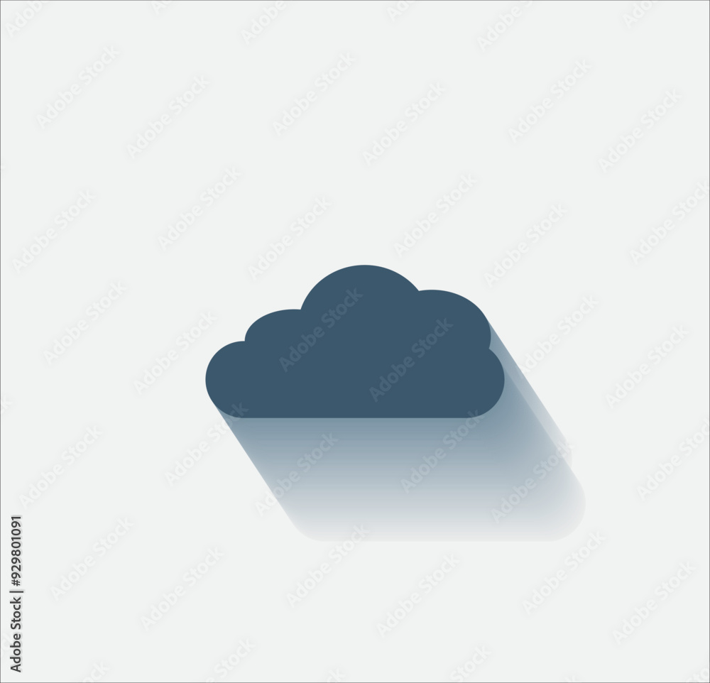 Poster vector dark color icon with shadow on light background