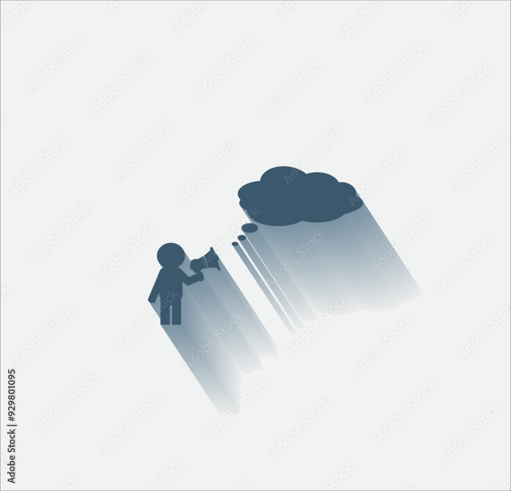 Poster vector dark color icon with shadow on light background