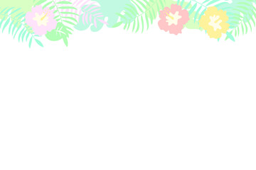 トロピカルなベクターイラストフレーム背景