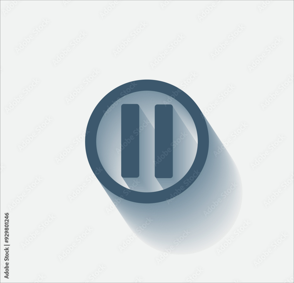 Poster vector dark color icon with shadow on light background