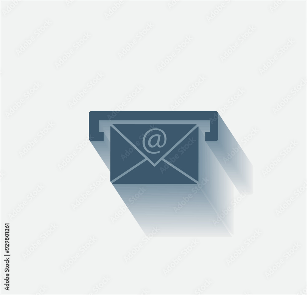 Poster vector dark color icon with shadow on light background