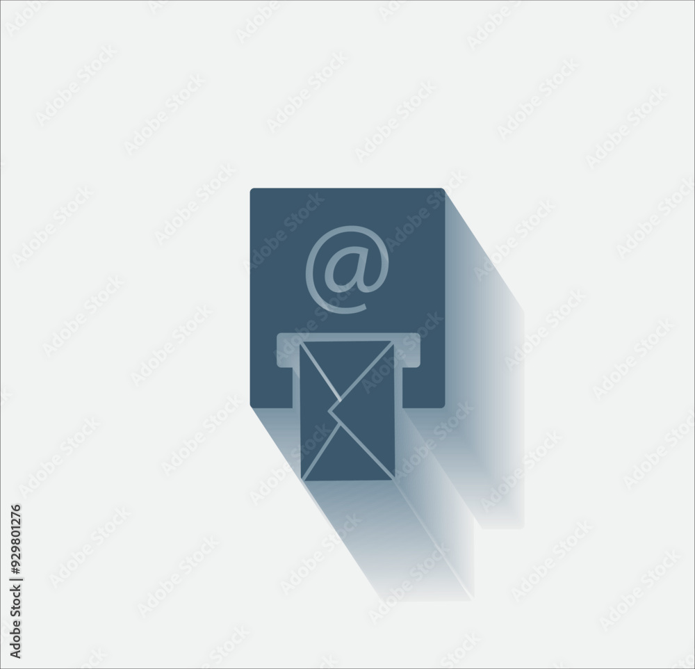 Poster vector dark color icon with shadow on light background