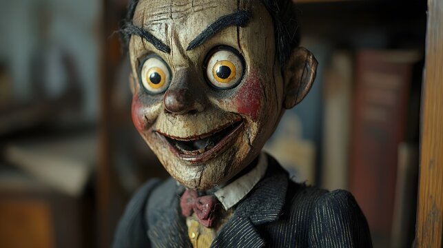 A possessed ventriloquist dummy
