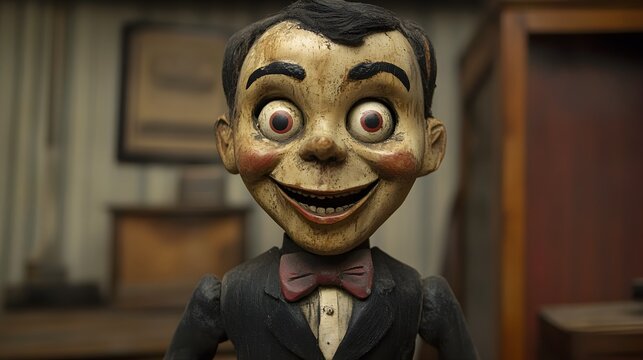A possessed ventriloquist dummy