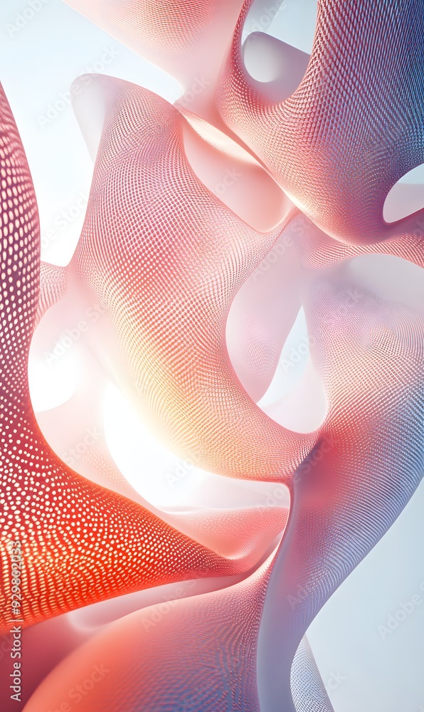 Aufkleber 59. abstract 3d wall art with intricate geometric patterns and smooth gradients, rendered on a minim