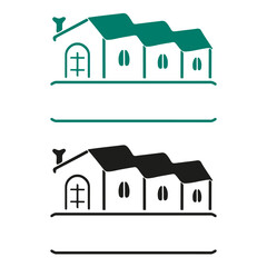 House coffee logo background text holder, isolated vector illustration