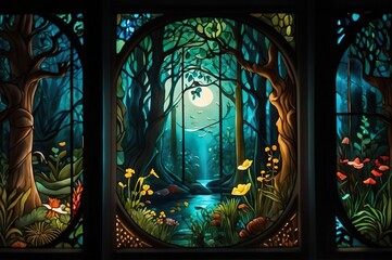 stained glass window