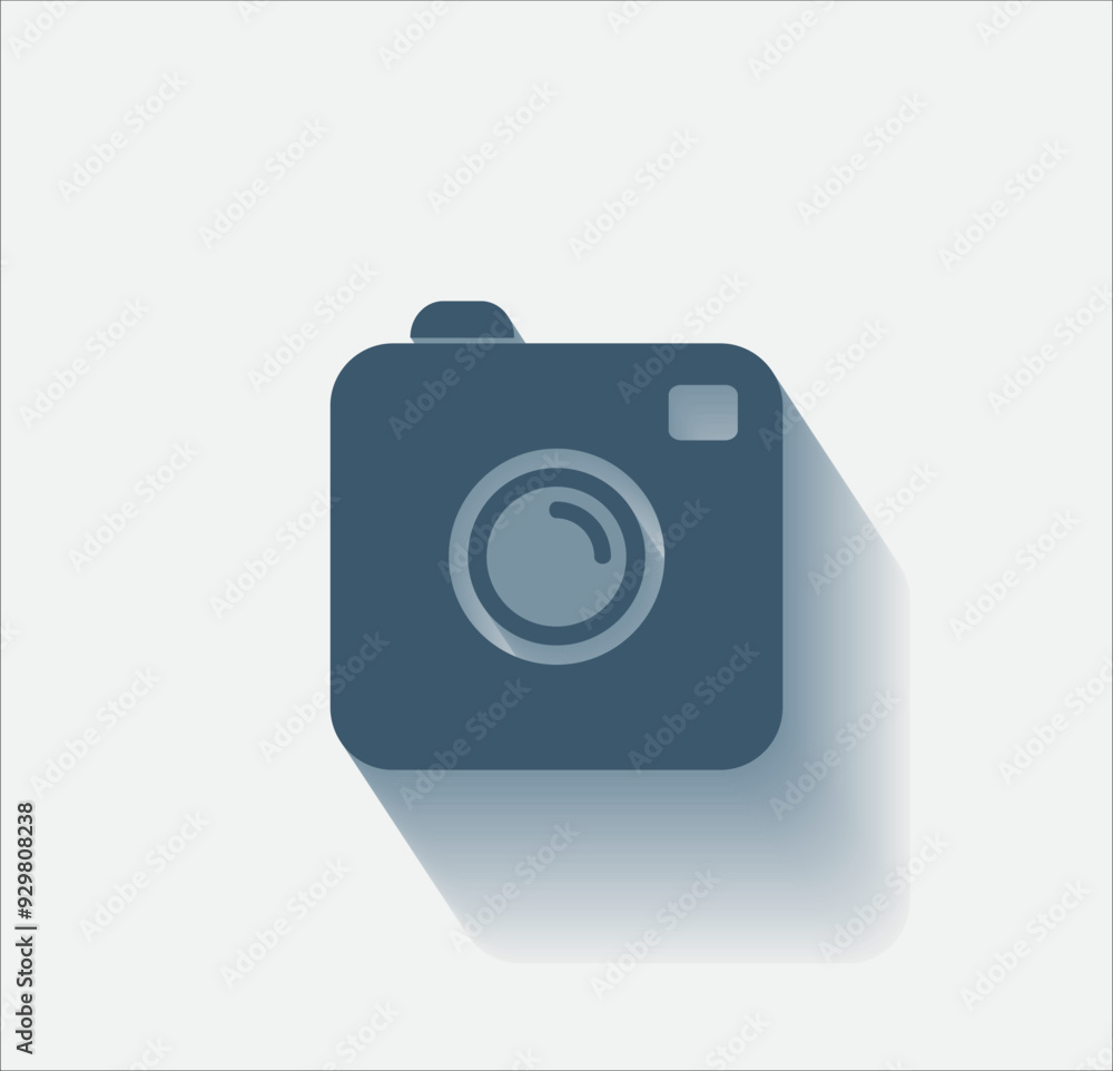 Poster vector dark color icon with shadow on light background