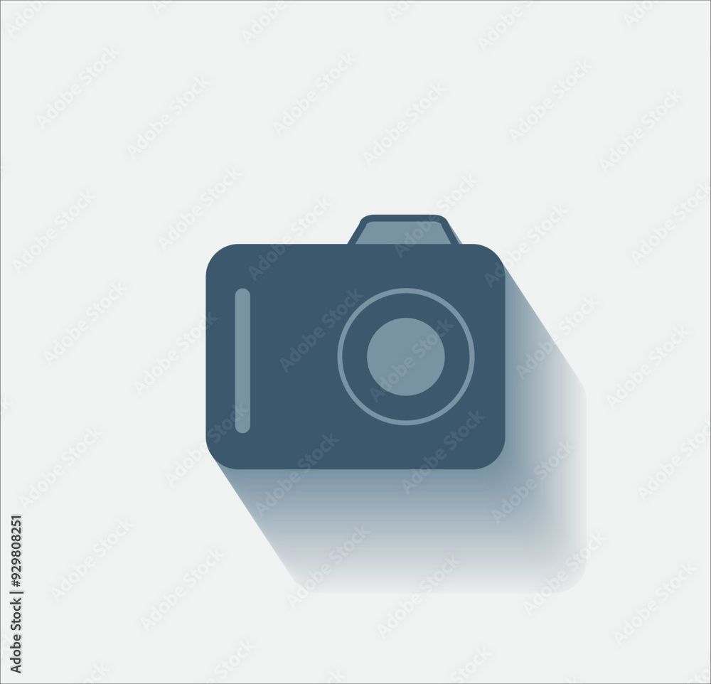 Poster vector dark color icon with shadow on light background