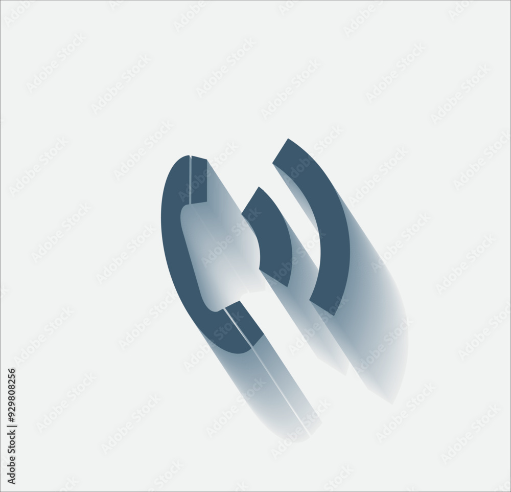 Poster vector dark color icon with shadow on light background