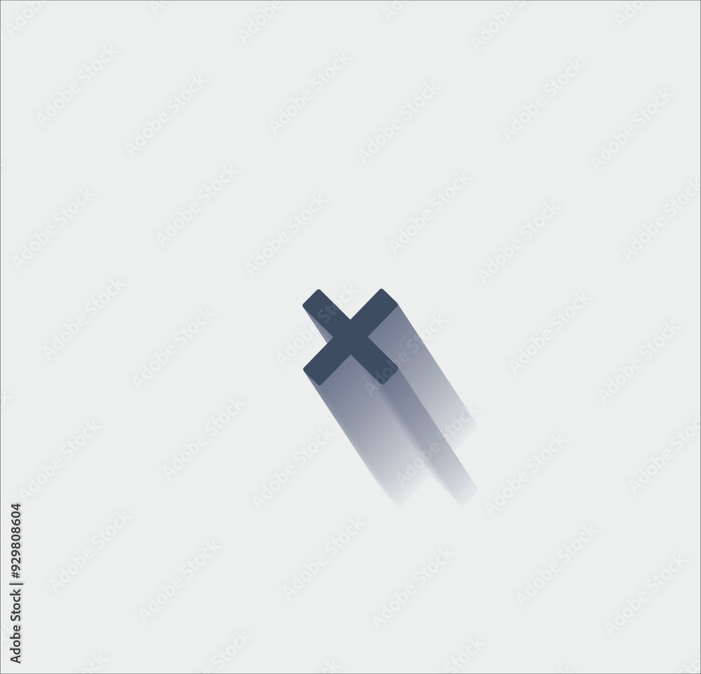 Poster vector dark color icon with shadow on light background