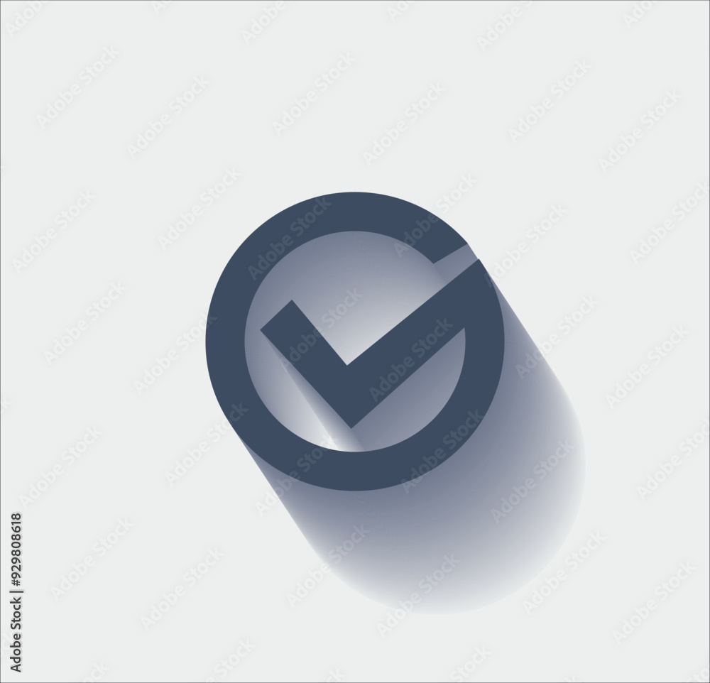 Poster vector dark color icon with shadow on light background