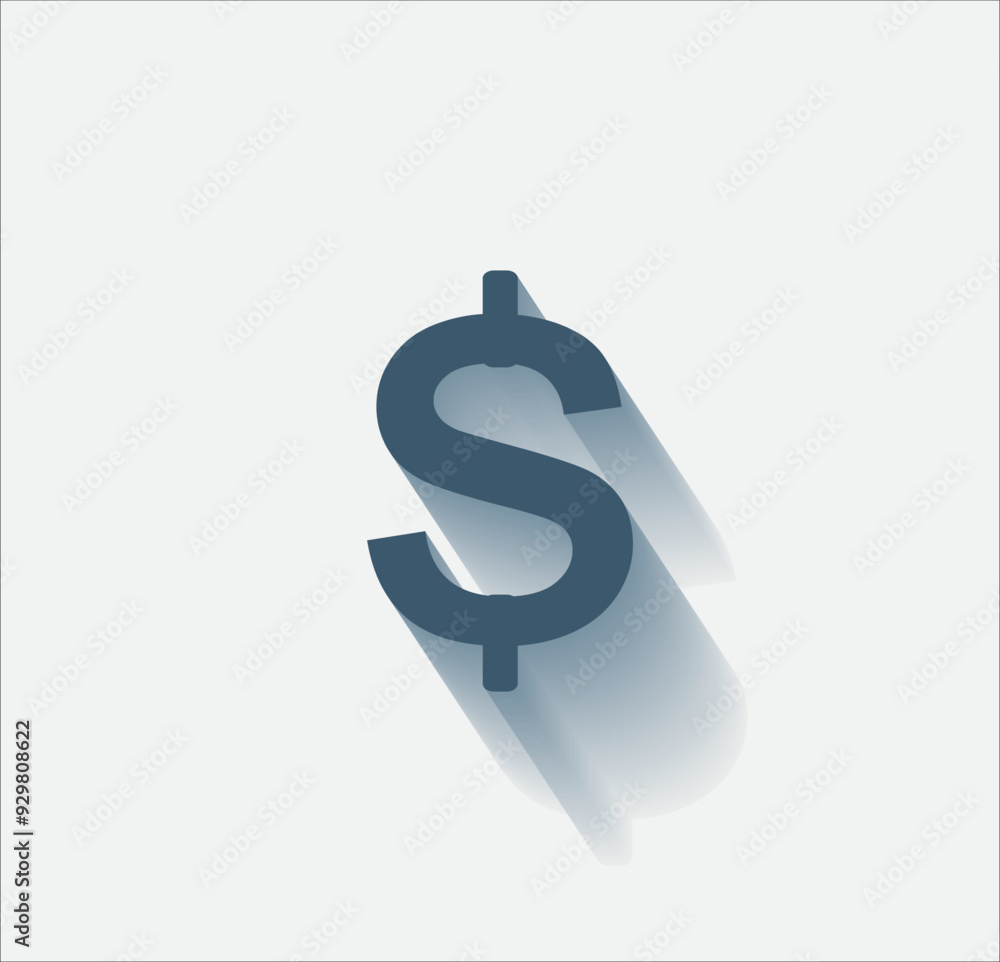 Poster vector dark color icon with shadow on light background