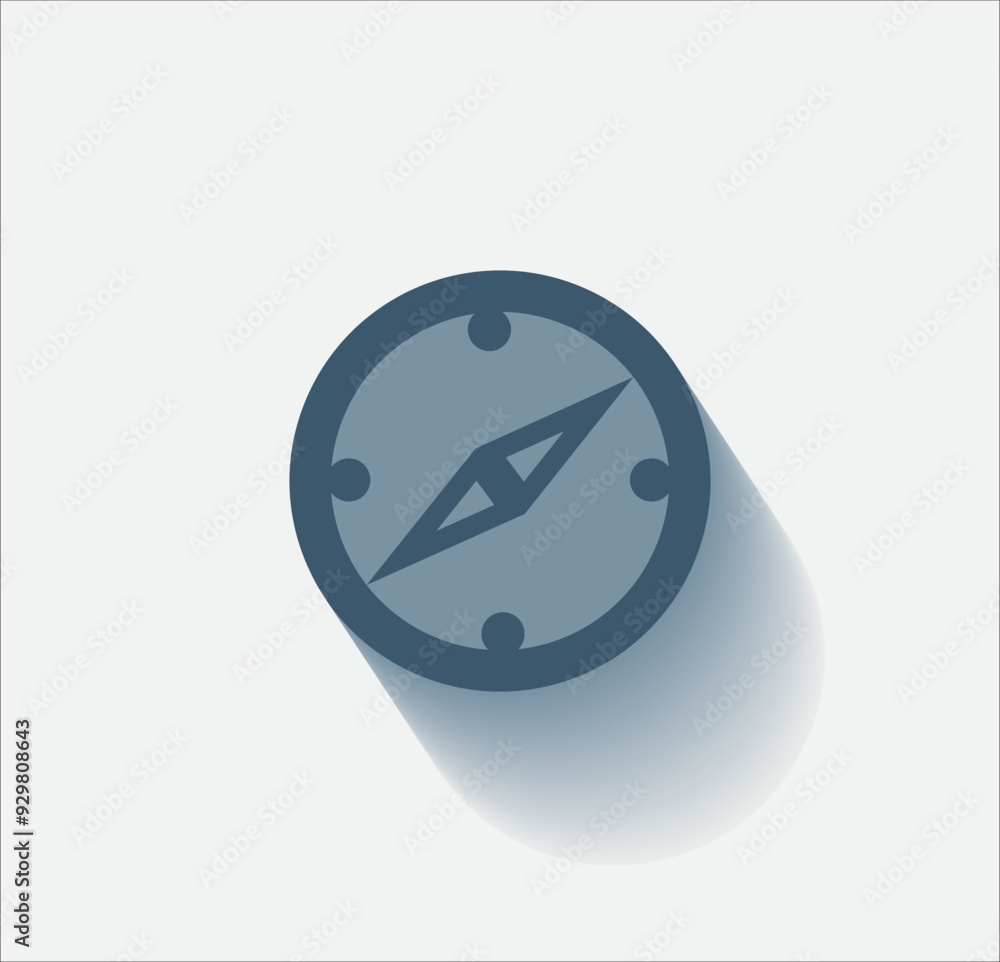 Poster vector dark color icon with shadow on light background