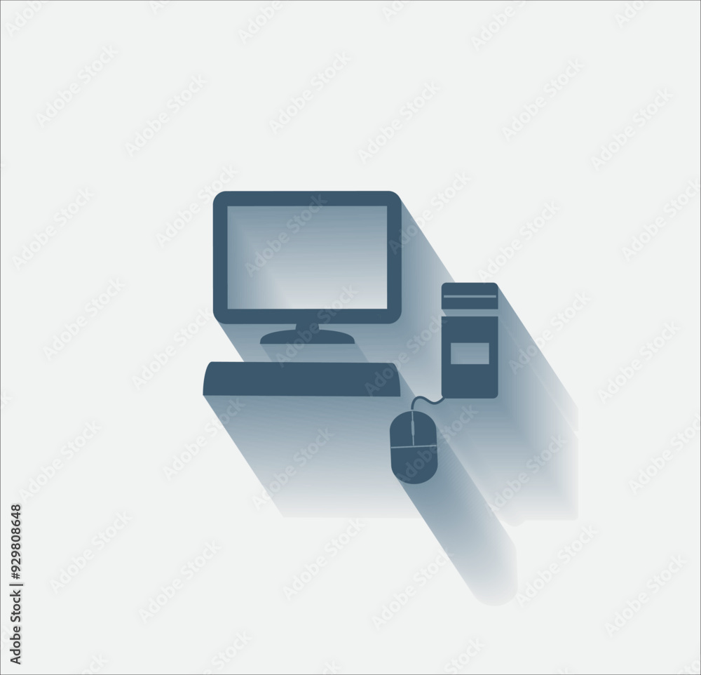 Poster vector dark color icon with shadow on light background