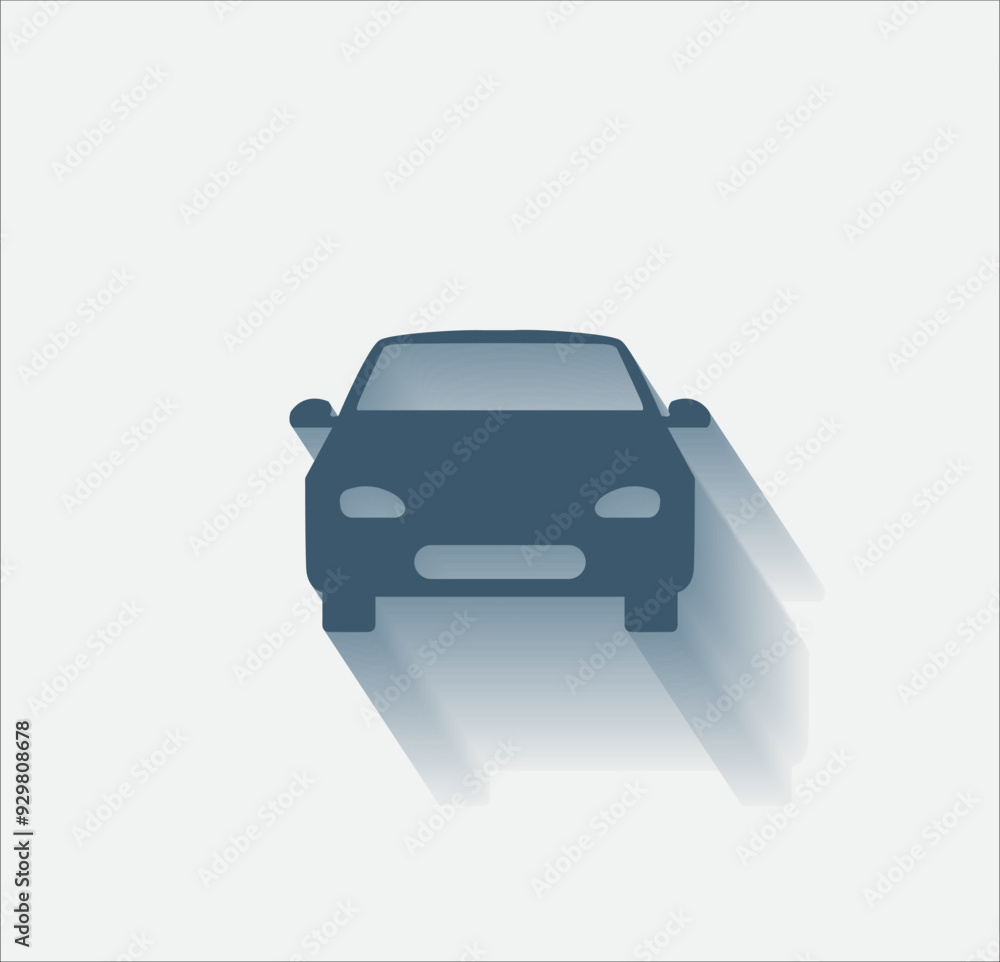 Poster vector dark color icon with shadow on light background