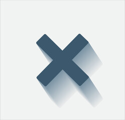 Fototapeta premium Vector dark color icon with shadow on light background