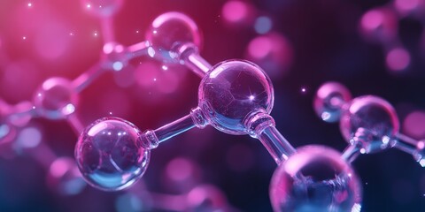 Abstract Molecular Science Background in Blue Tones