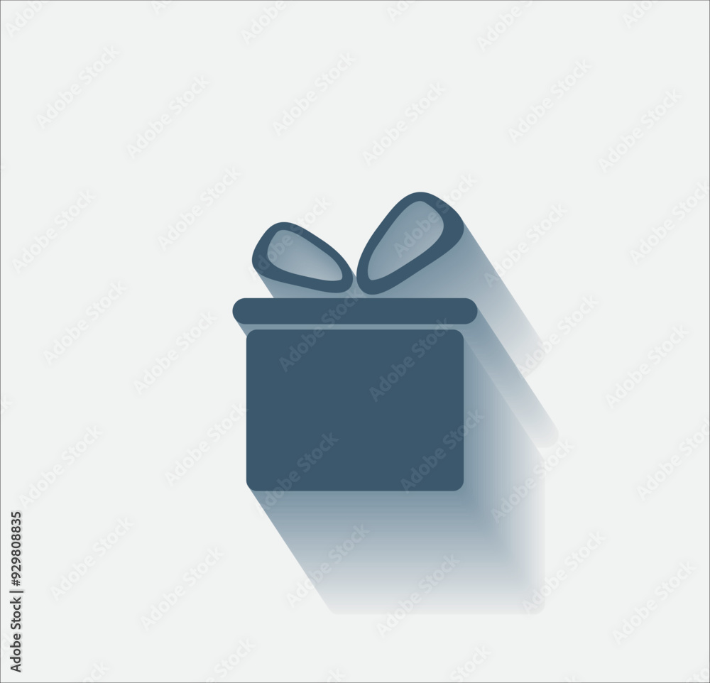 Poster vector dark color icon with shadow on light background