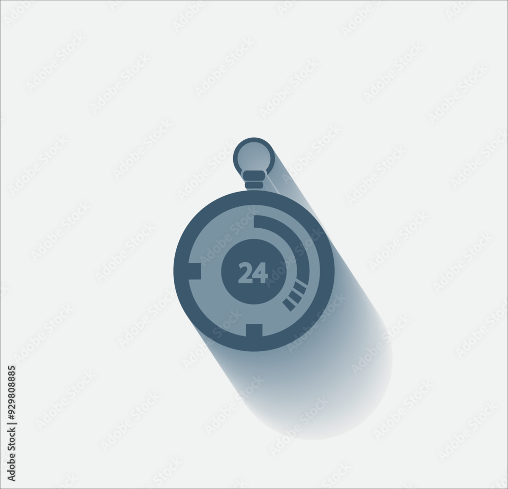 Poster vector dark color icon with shadow on light background