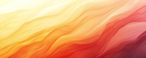 Obraz premium A vibrant abstract background featuring flowing waves of warm colors, blending smoothly from yellow to orange and red.