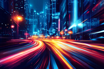 Obraz premium City Lights Speed.