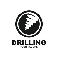 drilling machine logo. Drilling Mining logo. this logo suitable for oil business or companies