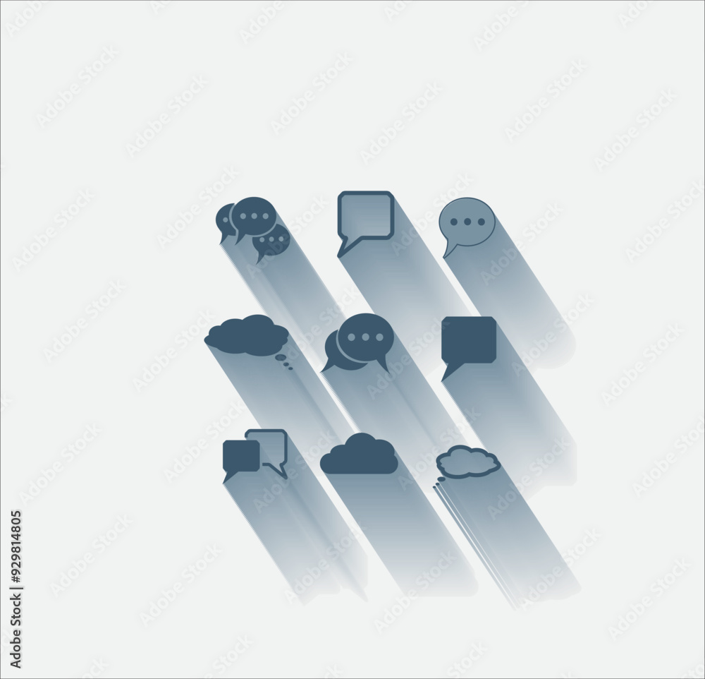 Poster vector dark color icon with shadow on light background