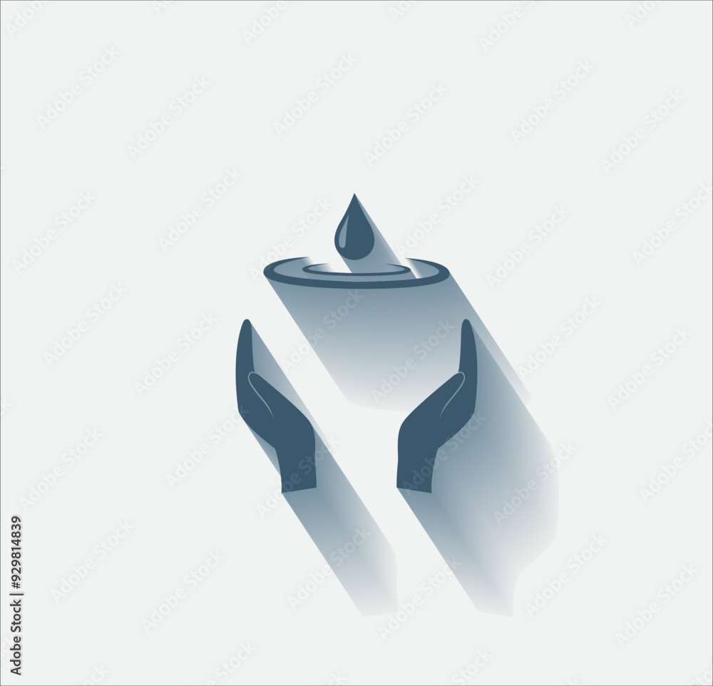 Poster vector dark color icon with shadow on light background