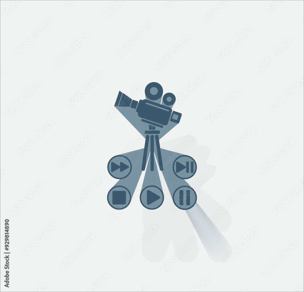 Poster vector dark color icon with shadow on light background