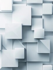 Obraz premium A sophisticated 3D grid of diamond shapes in shades of grey, offering a subtle and elegant backdrop with ample copy space at the top