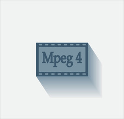 Fototapeta premium Vector dark color icon with shadow on light background