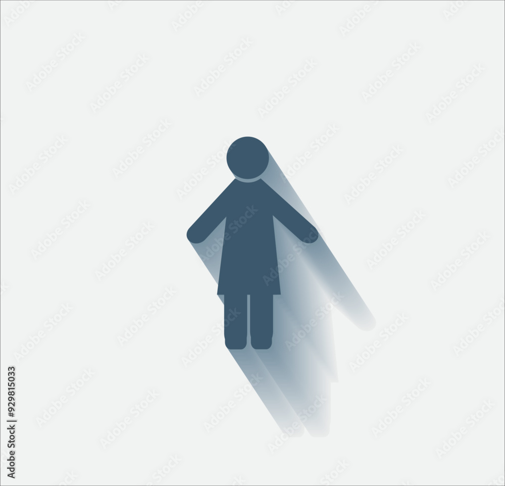 Poster vector dark color icon with shadow on light background