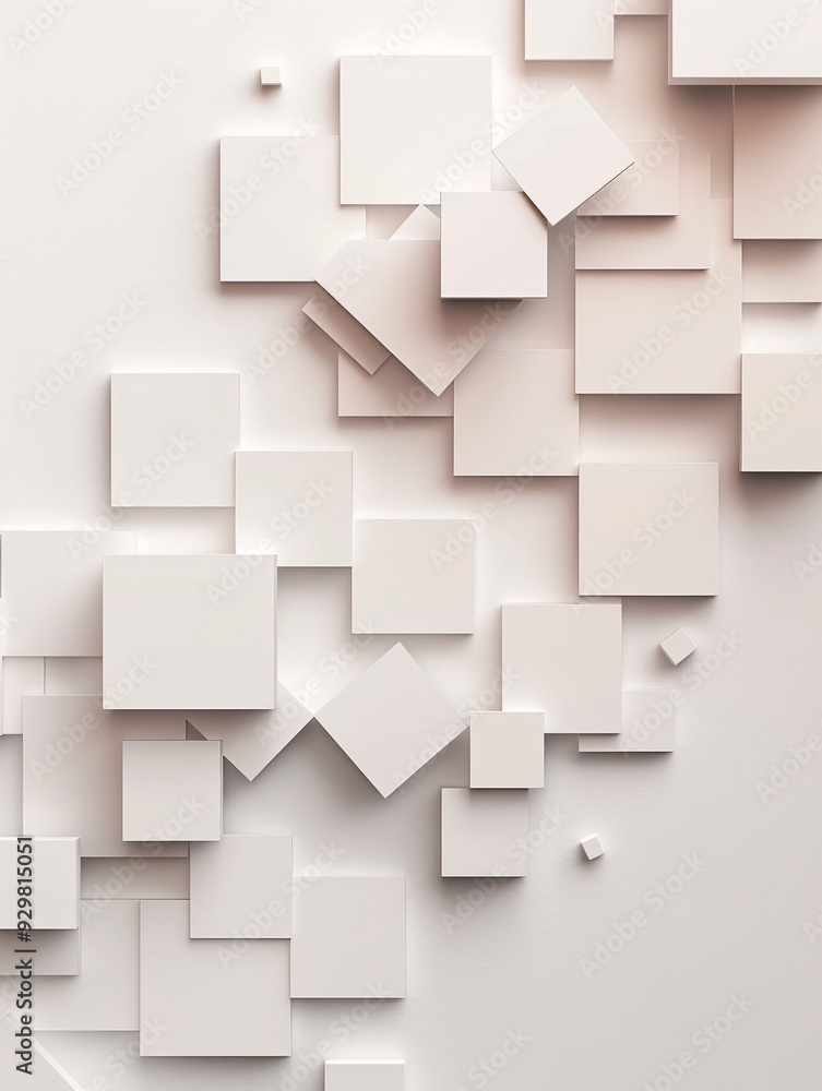 Poster a subtle 3d geometric background with repeating diamond shapes in muted tones, offering an elegant a