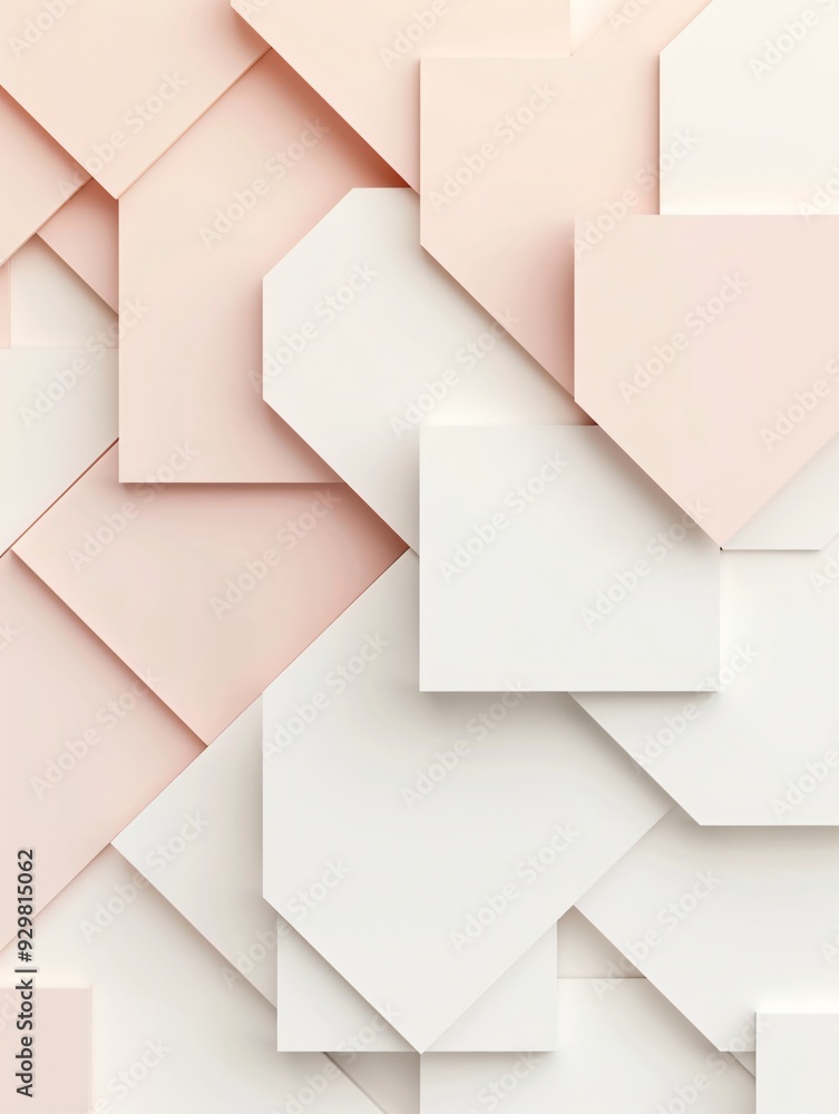 Poster a subtle 3d geometric background with repeating diamond shapes in muted tones, offering an elegant a