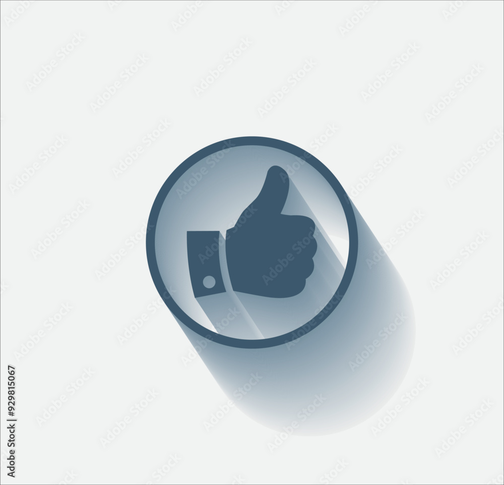 Poster vector dark color icon with shadow on light background