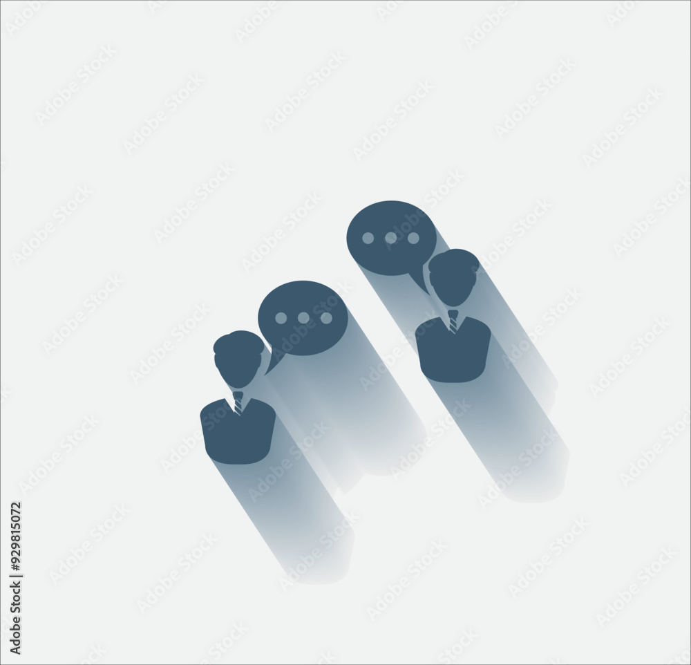 Poster vector dark color icon with shadow on light background
