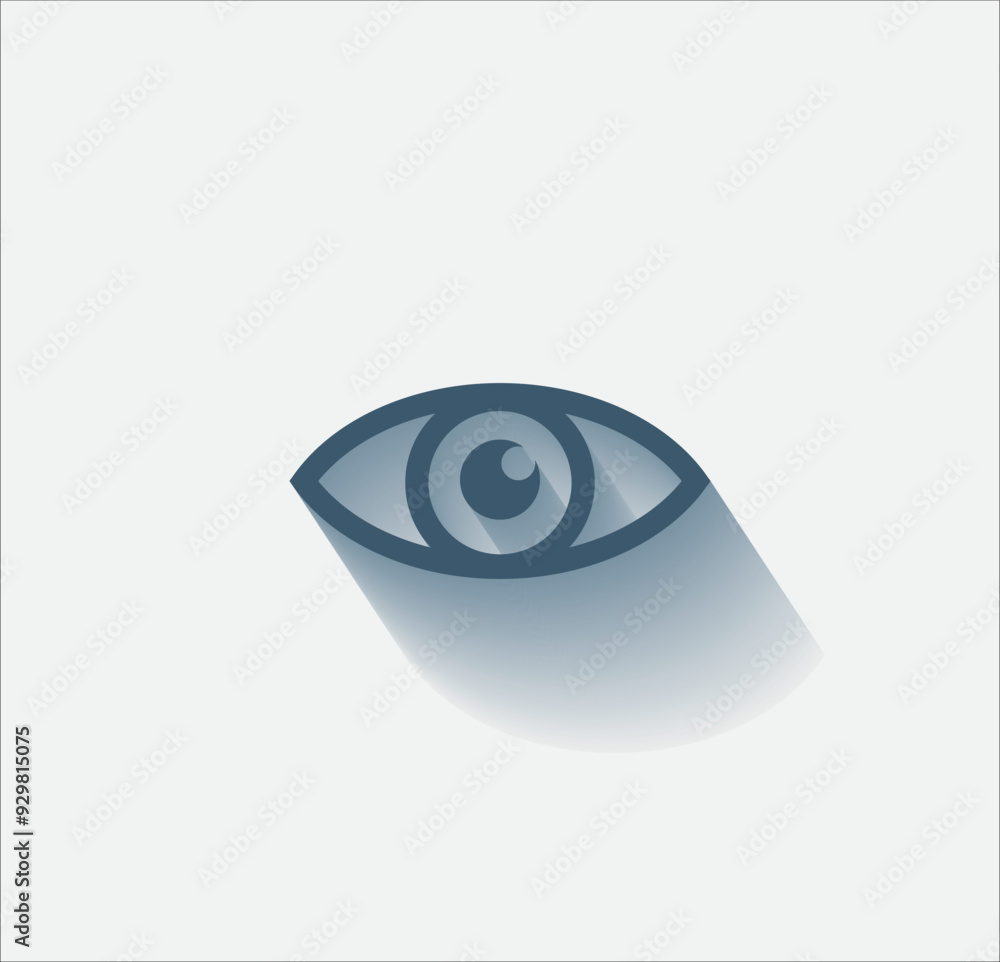 Poster vector dark color icon with shadow on light background