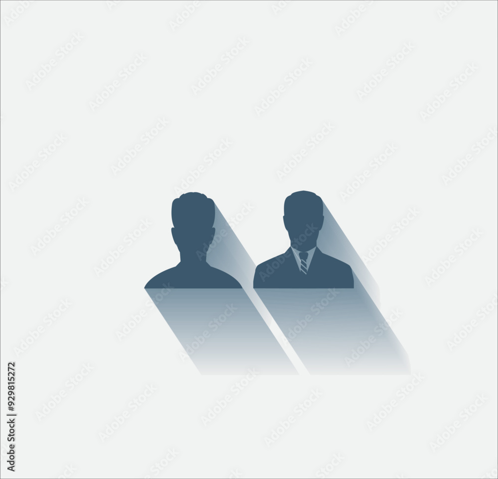 Poster vector dark color icon with shadow on light background