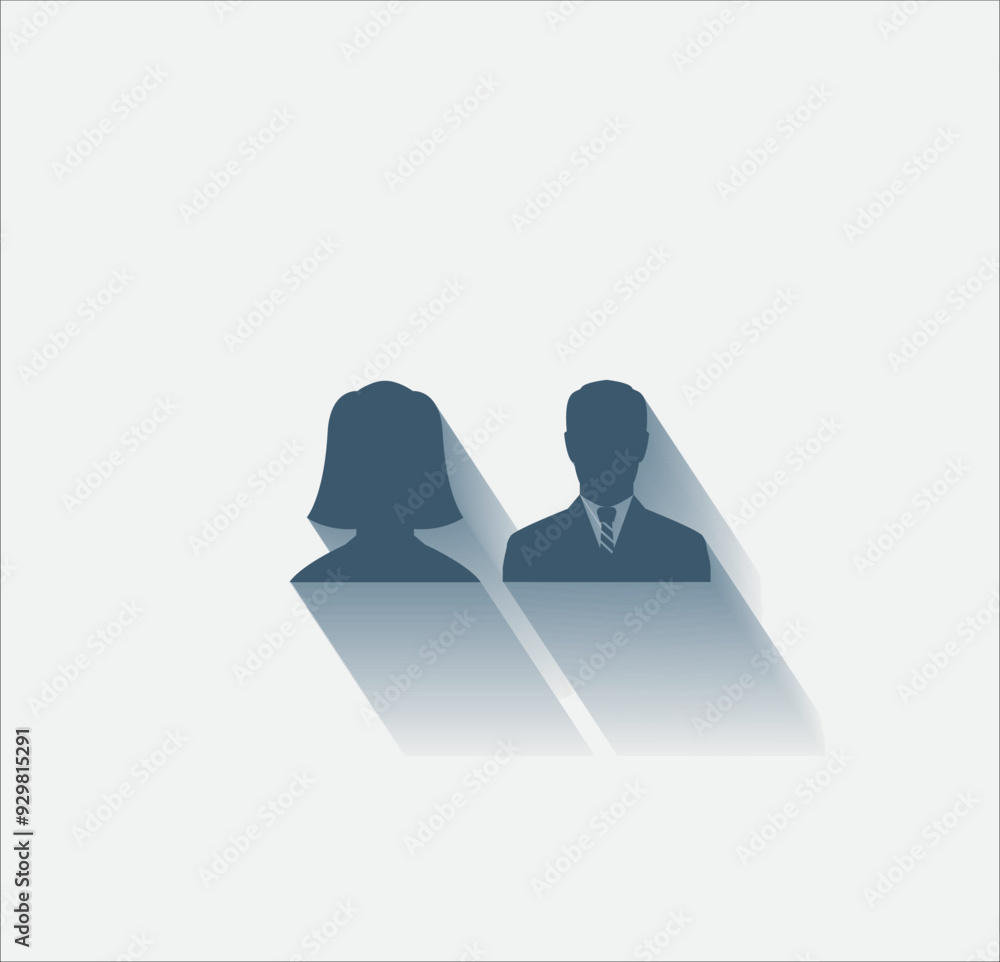 Poster vector dark color icon with shadow on light background