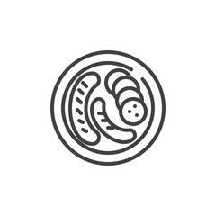 Sausage Platter line icon